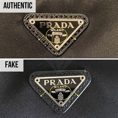 fake prada clothing label|prada bag logo.